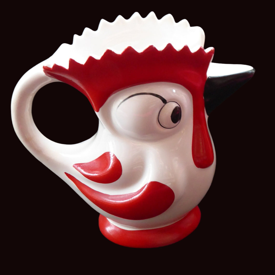 ART DECO Czech Rooster Jug by Ditmar URBACH. With Maker's Mark on the Base