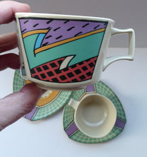 Load image into Gallery viewer, PAIR of ROSENTHAL Flash One Pattern Studio Linie Coffee Cups and Saucers. Designed by Dorothy Hafner, 1980s

