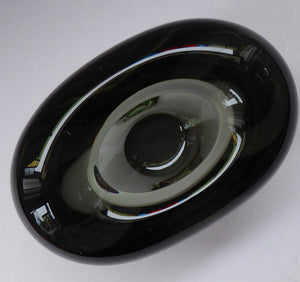 1950s DANISH Holmegaard MENUET Heart Shaped Smoked Glass Vase