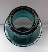 Load image into Gallery viewer, RARE 1950s DANISH Holmegaard Art Glass Bottle Shaped Vase by Per Lutken. Etched signature to the base. 11 inches
