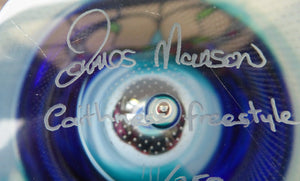 CAITHNESS GLASS Vase. From the Freestyle Range. Limited Edition Designed by Sarah Peterson and Made by James Manson