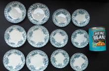 Load image into Gallery viewer, TWELVE Antique BISHOP &amp; STONIER Miniature Child&#39;s Nursery Ashley Pattern Plates;  c 1880. Two Sets of Six
