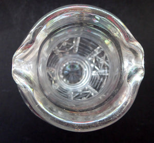Rarer EDINBURGH CRYSTAL Wine / Port Decanter or Carafe. Older Design with High Shoulders; Flared Foot and Double Pouring Lips