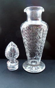 Rarer EDINBURGH CRYSTAL Wine / Port Decanter or Carafe. Older Design with High Shoulders; Flared Foot and Double Pouring Lips