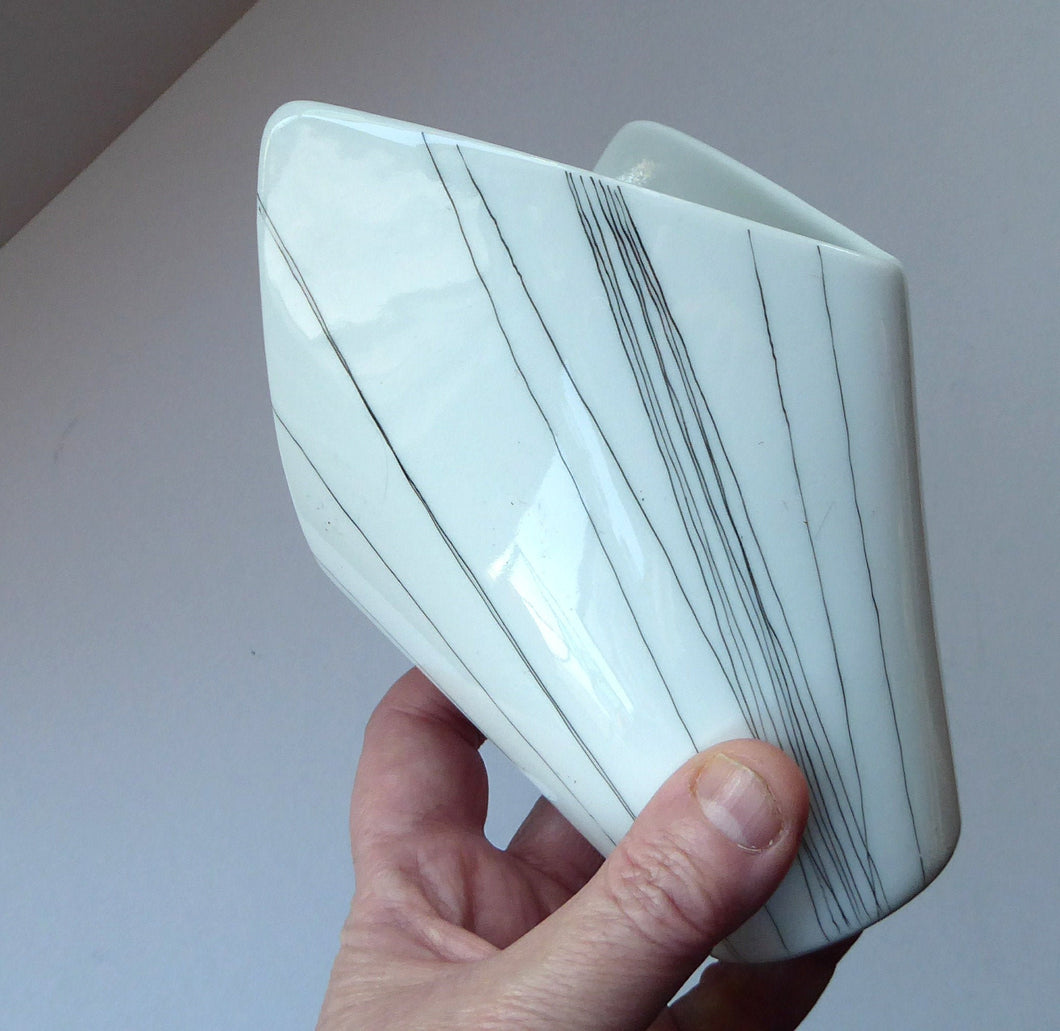Stylish 1950s ROSENTHAL Vase by Hans Stangl. Highly Collectable Bishop's Hat (Mitra Bischofsmütze Entw) Vase