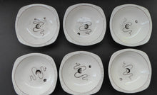 Load image into Gallery viewer, 1950s MIDWINTER Small Bowls. Set of SIX. Collectable FANTASY Pattern. Designed by Jessie Tait in 1953
