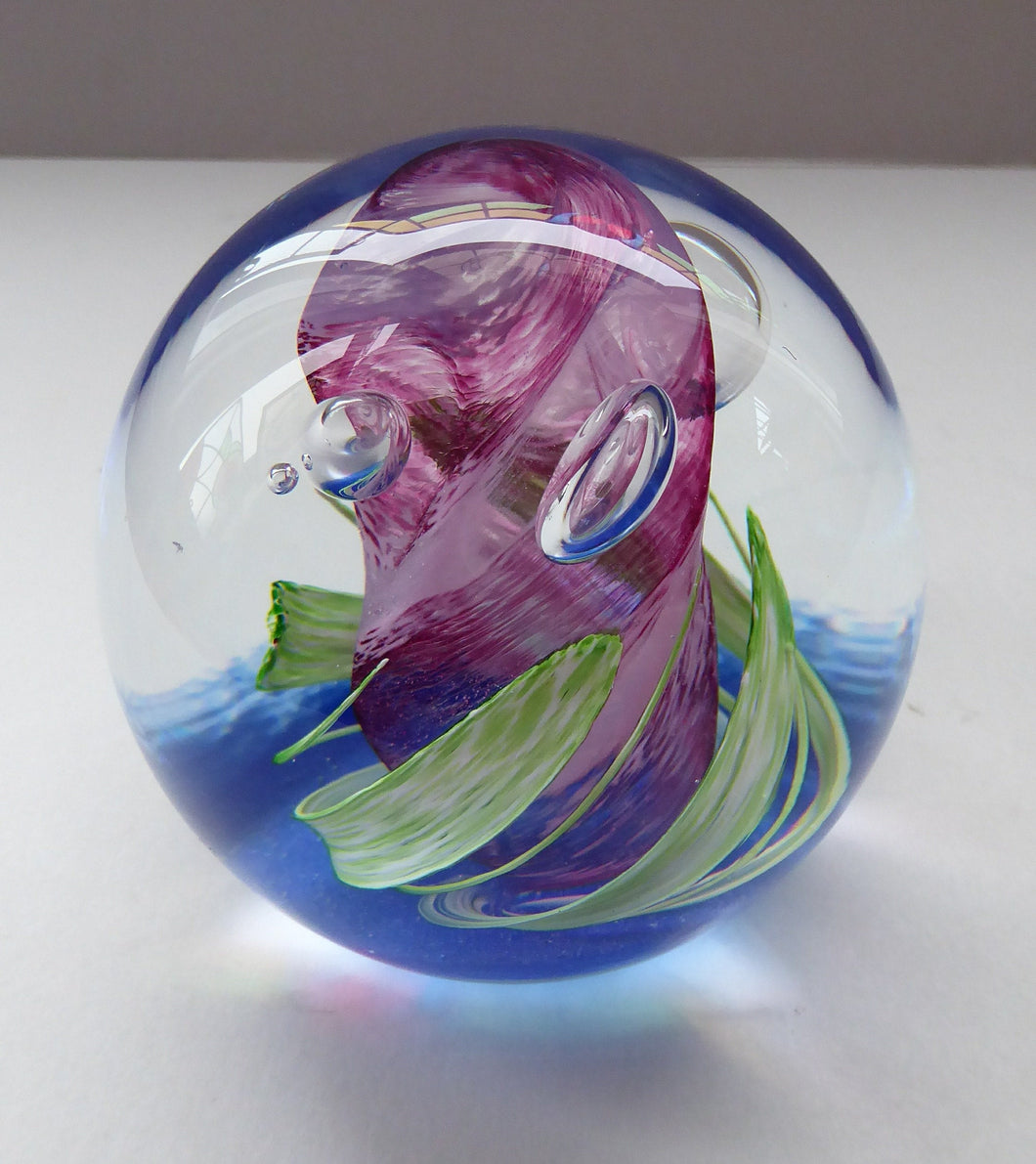 Fabulous LIMITED EDITION Scottish Caithness Glass Paperweight: Elfin Dance by Alastair MacIntosh; 1990