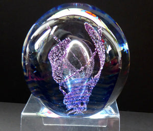 Fabulous LIMITED EDITION Scottish Caithness Glass Paperweight: Vision by Colin Terris; 1990