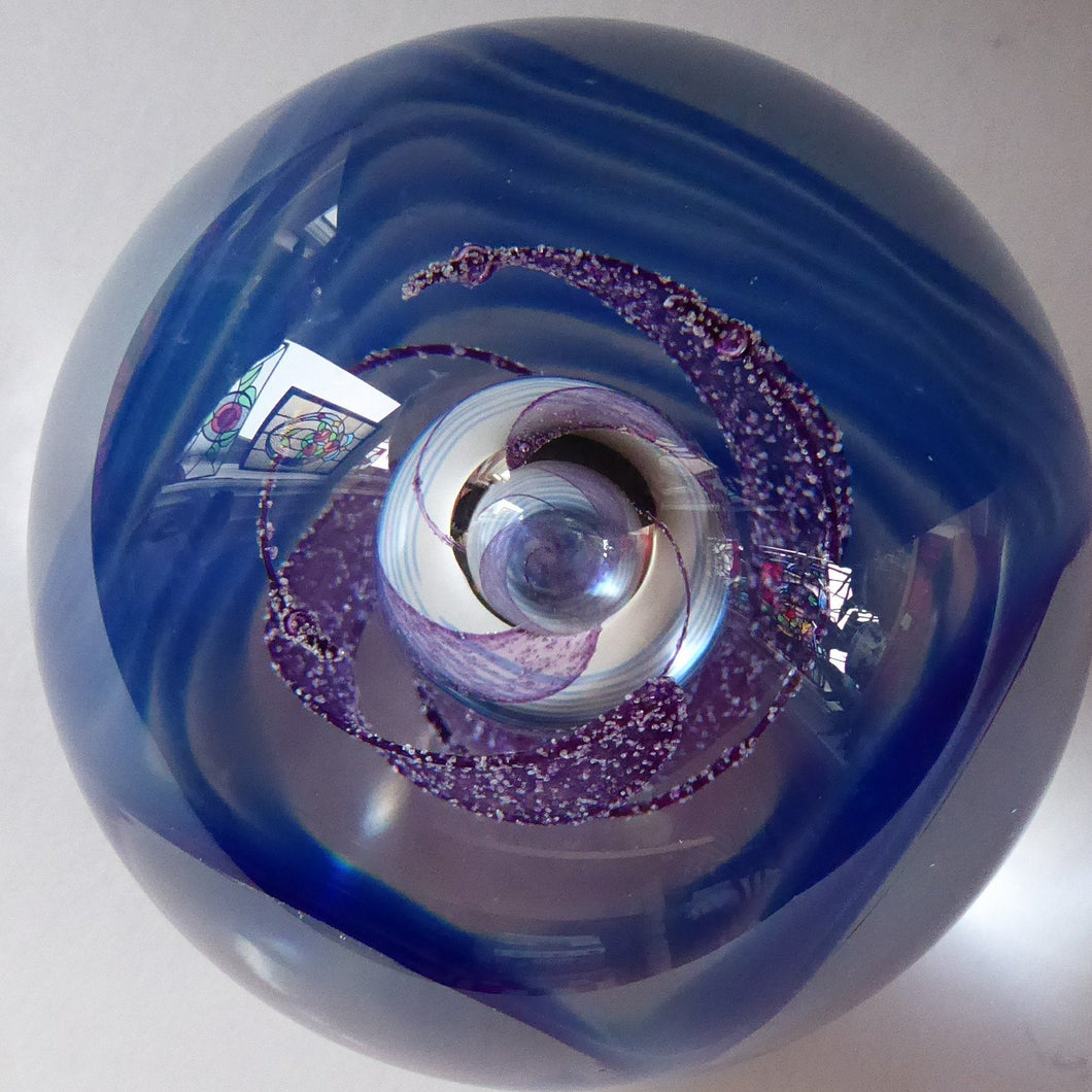 LIMITED EDITION Scottish Caithness Glass Paperweight: Vision by Colin Terris; 1990