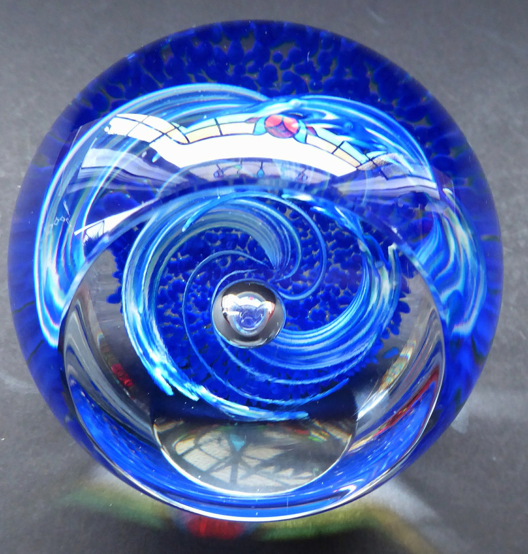Fabulous LIMITED EDITION Scottish Caithness Glass Paperweight: Exuberance by Alastair MacIntosh; 1993