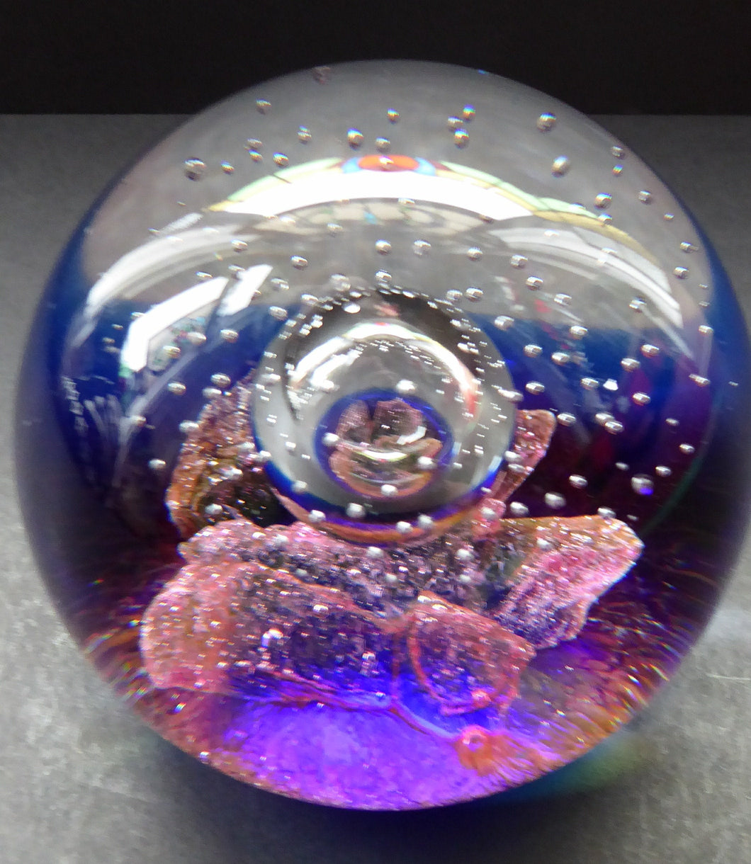 Fabulous LIMITED EDITION Scottish Caithness Glass Paperweight: Argon by Colin Terris; 1991