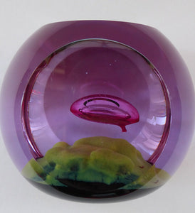 LIMITED EDITION Scottish Caithness Glass Paperweight: AURORA by Colin Terris; 1998