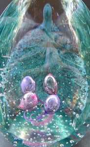 Vintage SCOTTISH Caithness Glass Paperweight: TROPICAL FRUITS