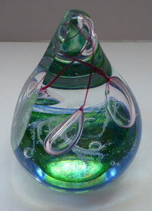 1989 Caithness Glass Paperweight: Mardi Gras by Margot Thomson