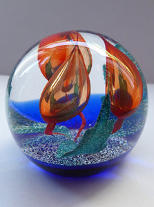 Caithness Glass LIMITED EDITION Paperweight: Accord by Margot Thomson; 1994