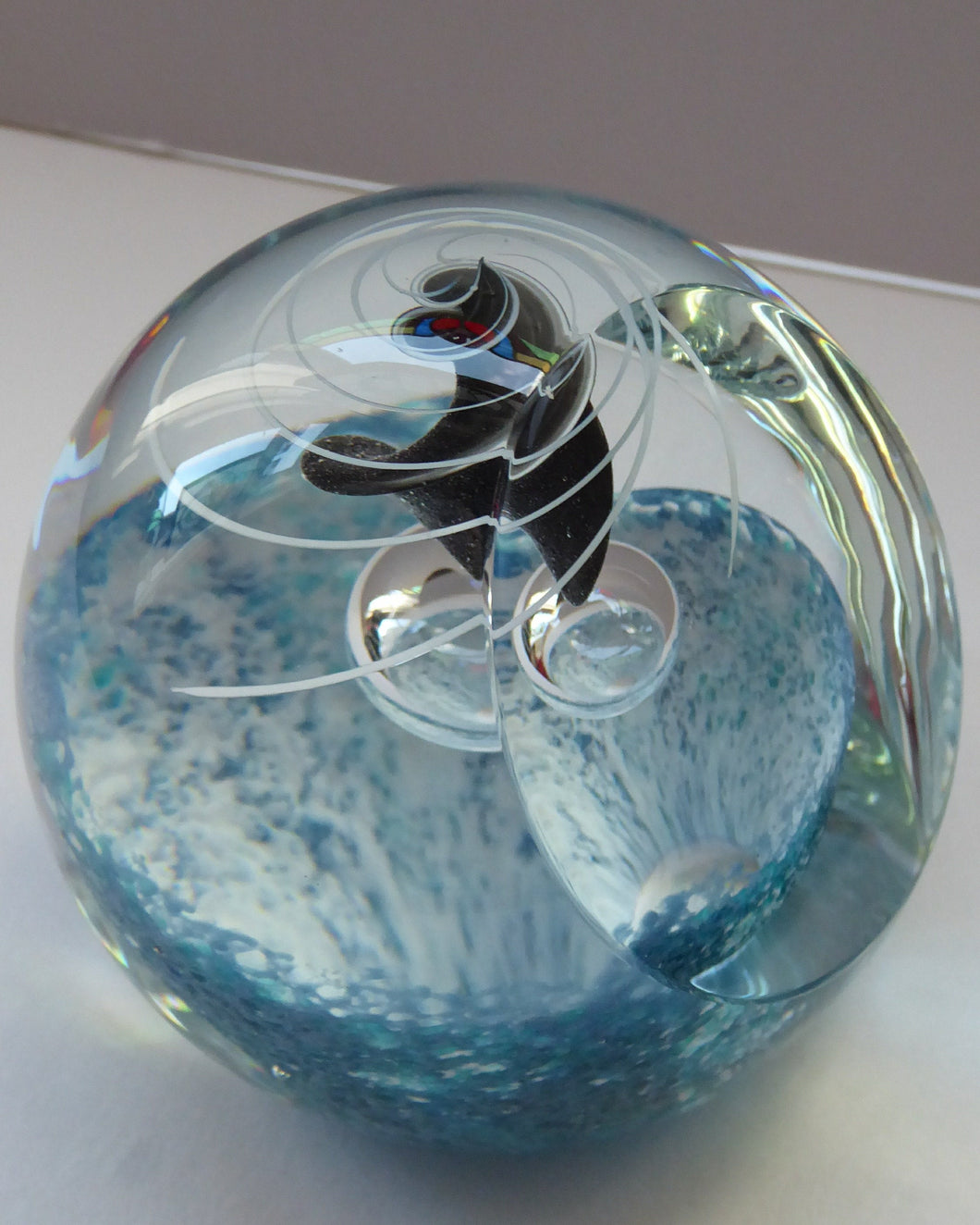 Limited Edition Caithness Glass Paperweight Entitled FREEDOM by Alastair MacIntosh. 1990