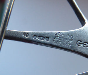 NORWEGIAN SILVER Brooch by Gudmund Elvestad for Jacob Tostrup. Fabulous Abstract Design; 1960s