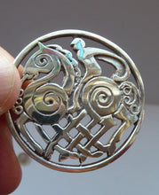 Load image into Gallery viewer, Fine Vintage Scottish SHETLAND SILVER Zoomorphic Stylised Brooch: Odins Horse 1960s
