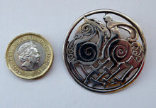 Load image into Gallery viewer, Fine Vintage Scottish SHETLAND SILVER Zoomorphic Stylised Brooch: Odins Horse 1960s
