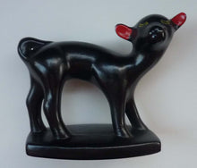 Load image into Gallery viewer, 1950s Italian Ceramic Figurine of a Black Lamb

