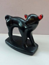 Load image into Gallery viewer, 1950s Italian Ceramic Figurine of a Black Lamb
