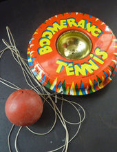 Load image into Gallery viewer, 1960s Tin Plate Toy Desk Top Boomerang Game
