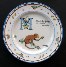 Load image into Gallery viewer, Extremely Rare Paragon Child&#39;s Tea or Side Plate. Animal Alphabet Series. &quot;M&quot; stands for Monkey
