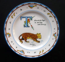 Load image into Gallery viewer, Extremely Rare Paragon Child&#39;s Tea or Side Plate. Animal Alphabet Series. &quot;T&quot; stands for Tiger

