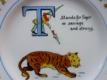 Load image into Gallery viewer, Extremely Rare Paragon Child&#39;s Tea or Side Plate. Animal Alphabet Series. &quot;T&quot; stands for Tiger
