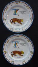 Load image into Gallery viewer, Extremely Rare Paragon Child&#39;s Tea or Side Plate. Animal Alphabet Series. &quot;T&quot; stands for Tiger
