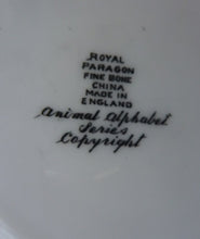 Load image into Gallery viewer, Extremely Rare Paragon Child&#39;s Nursery Ware ANIMAL ALPHABET Saucer 1930s
