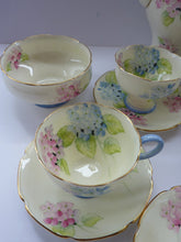 Load image into Gallery viewer, 1930s PARAGON Bone China Hortensia Pattern Appointment to QUEEN MARY  Tea Cup &amp; Saucer. Beautiful and Rare
