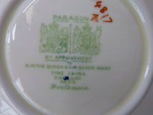 Load image into Gallery viewer, 1930s PARAGON Bone China Hortensia Pattern Appointment to QUEEN MARY  Tea Cup &amp; Saucer. Beautiful and Rare
