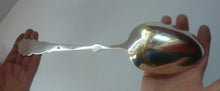 Load image into Gallery viewer, SOLID SILVER. Massive 1919 DANISH Serving or Stuffing Spoon by Christian F. Heise. 15 1/2 inches in length
