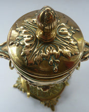 Load image into Gallery viewer, Antique 19th Century Brass Inkwell in the form of a Classical Urn with Ram&#39;s Head Handles
