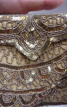Load image into Gallery viewer, Pretty Little Vintage Sequinned Evening Purse. Made in Belgium: 1940s

