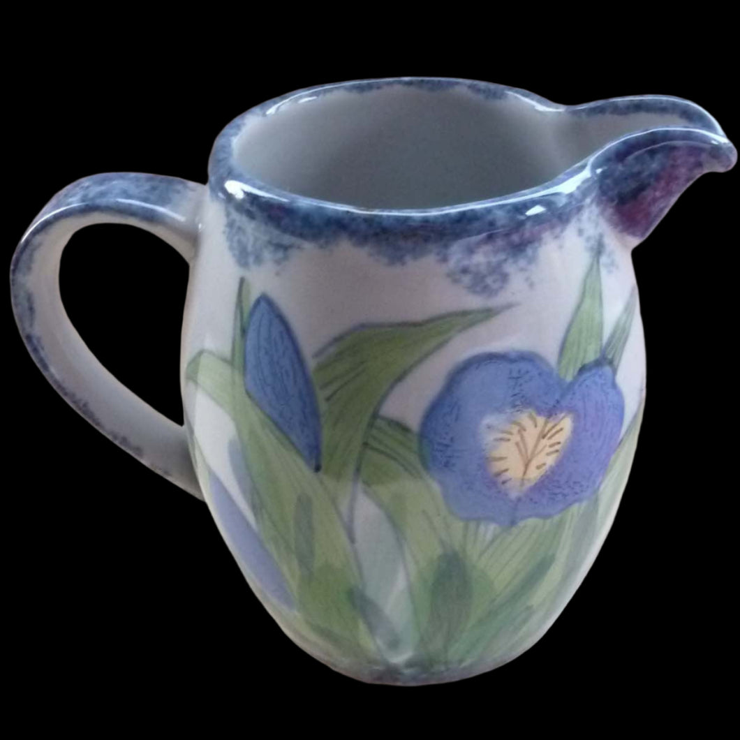 Vintage SCOTTISH Highland Stoneware Jug or Pitcher. Iris Pattern