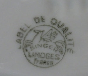 Heated Baby Bowl. VINTAGE FRENCH Limoges Dish with Singer Mark and Stamp. Shows Cute Couple Dancing in an Orchard