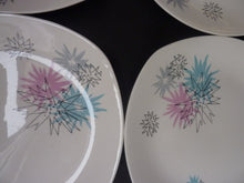 Load image into Gallery viewer, Harder to Source 1950s MIDWINTER Quite Contrary Pattern. Four Side Plates. Designed by Jessie Tate, c 1957

