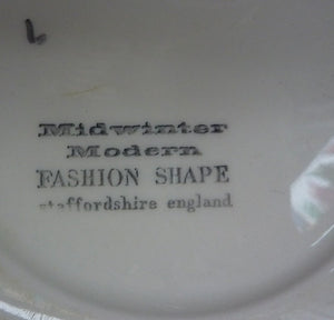 Harder to Source 1950s MIDWINTER Quite Contrary Pattern. Four Side Plates. Designed by Jessie Tate, c 1957