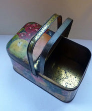 Load image into Gallery viewer, Rare Early 20th Century Small French Tin Picnic Box - with Carrying Handle
