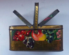 Load image into Gallery viewer, Rare Early 20th Century Small French Tin Picnic Box - with Carrying Handle
