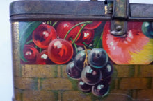 Load image into Gallery viewer, Rare Early 20th Century Small French Tin Picnic Box - with Carrying Handle

