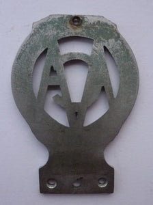Car Badge. Rare Vintage Scottish ANGUS AUTOMOBILE CLUB Car Mascot. Nickel Plate and in Excellent Condition