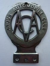 Load image into Gallery viewer, Car Badge. Rare Vintage Scottish ANGUS AUTOMOBILE CLUB Car Mascot. Nickel Plate and in Excellent Condition
