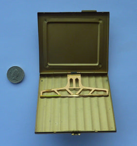 1940s Gwenda Cigarette Case / Business Card Case with View of Gorey Castle, Jersey