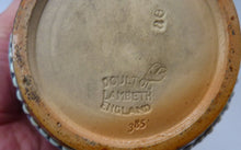 Load image into Gallery viewer, Matching Pair of ROYAL DOULTON LAMBETH Tube Lined Art Nouveau Faience Bottle / Trumpet Vases

