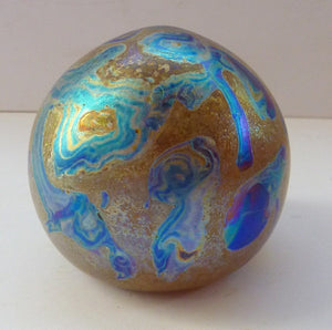 1991 Siddy Langley Lustre British Studio Glass Paperweight