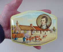 Load image into Gallery viewer, Vintage 1950s / 1960s Horner Toffee Tin. Portrait of Robert Burns, the Poet; and Burns Cottage at Alloway
