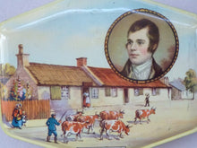 Load image into Gallery viewer, Vintage 1950s / 1960s Horner Toffee Tin. Portrait of Robert Burns, the Poet; and Burns Cottage at Alloway
